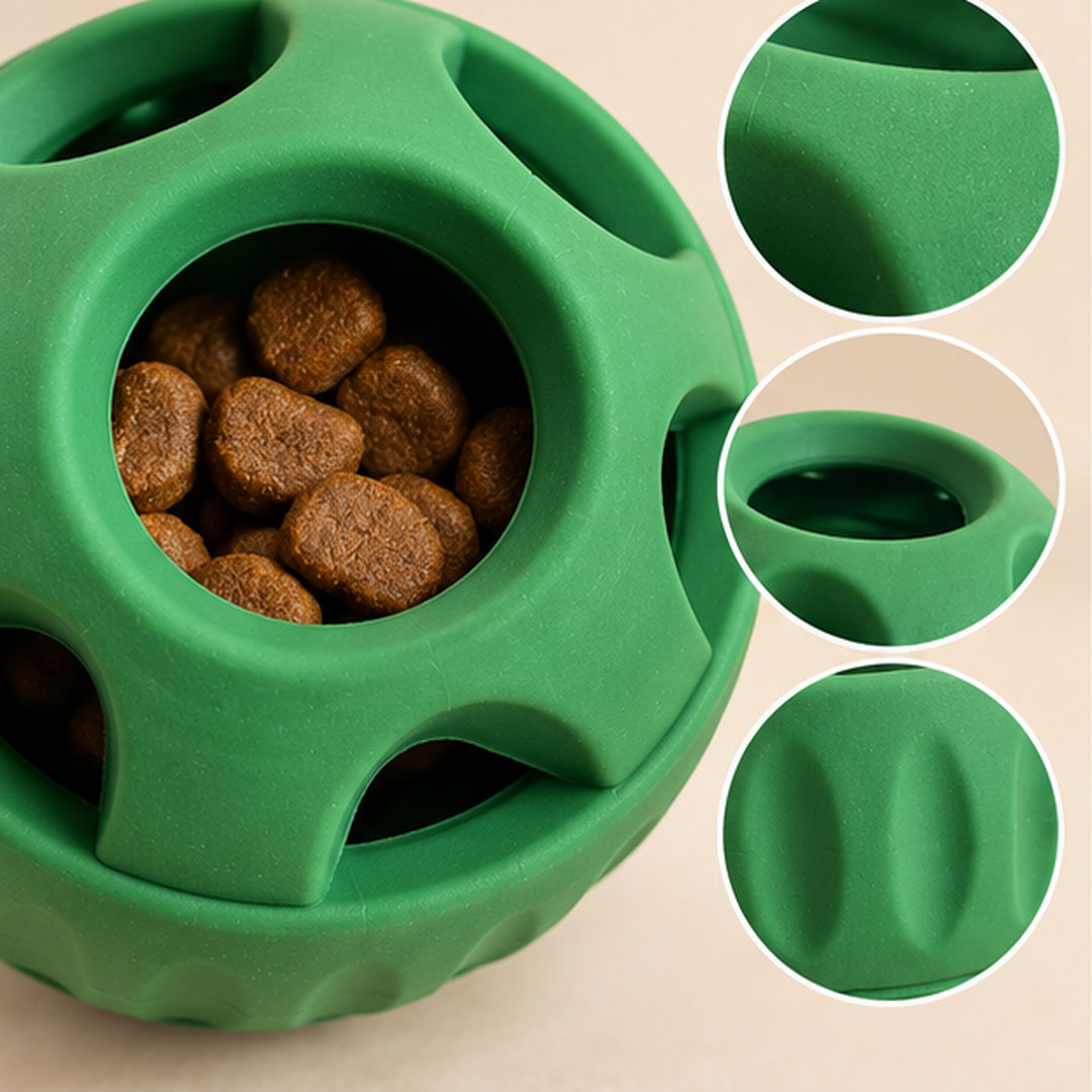 Treat openings and material detail of TreatOrb Interactive Snack Ball