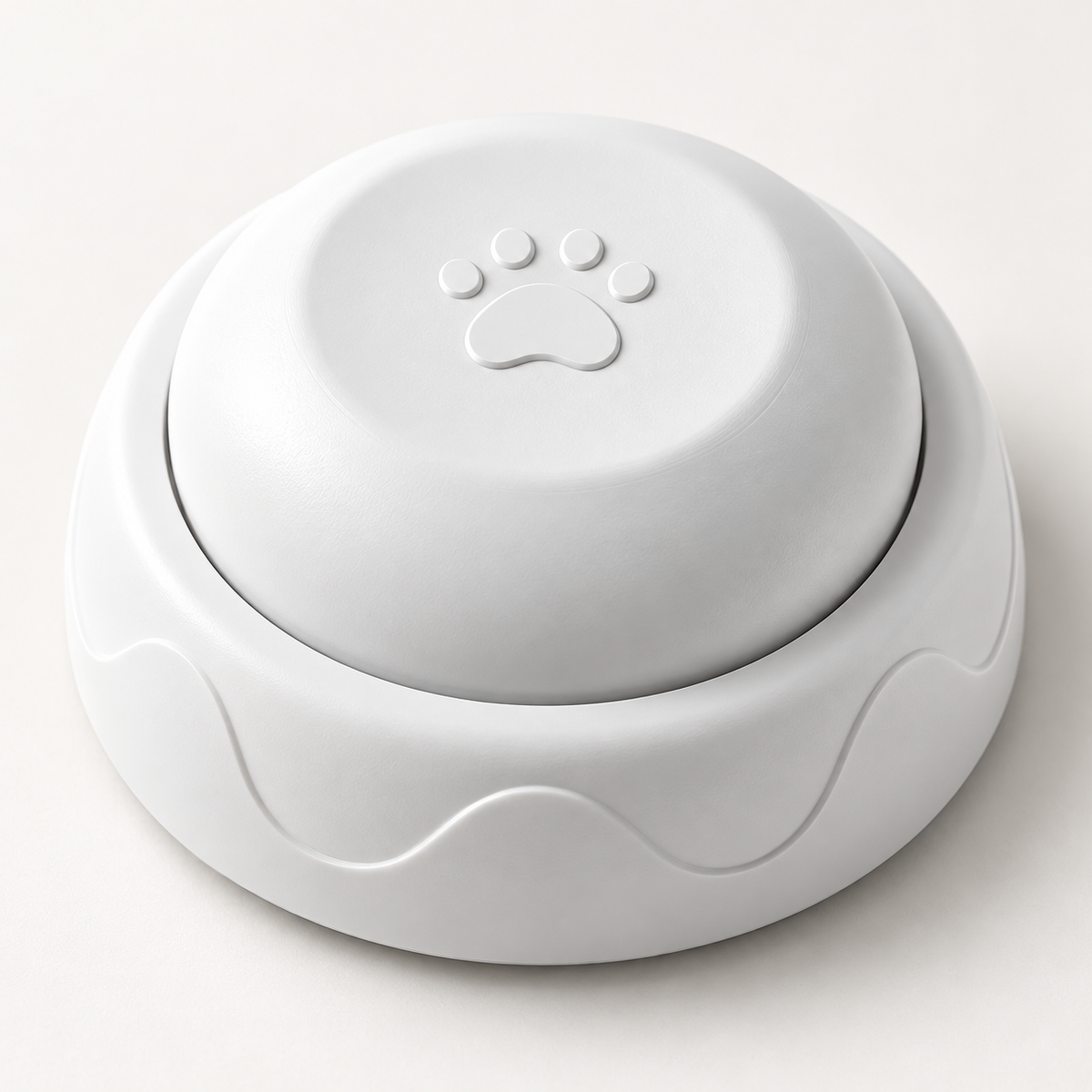 Close-up paw button and molded body detail of PawTalk