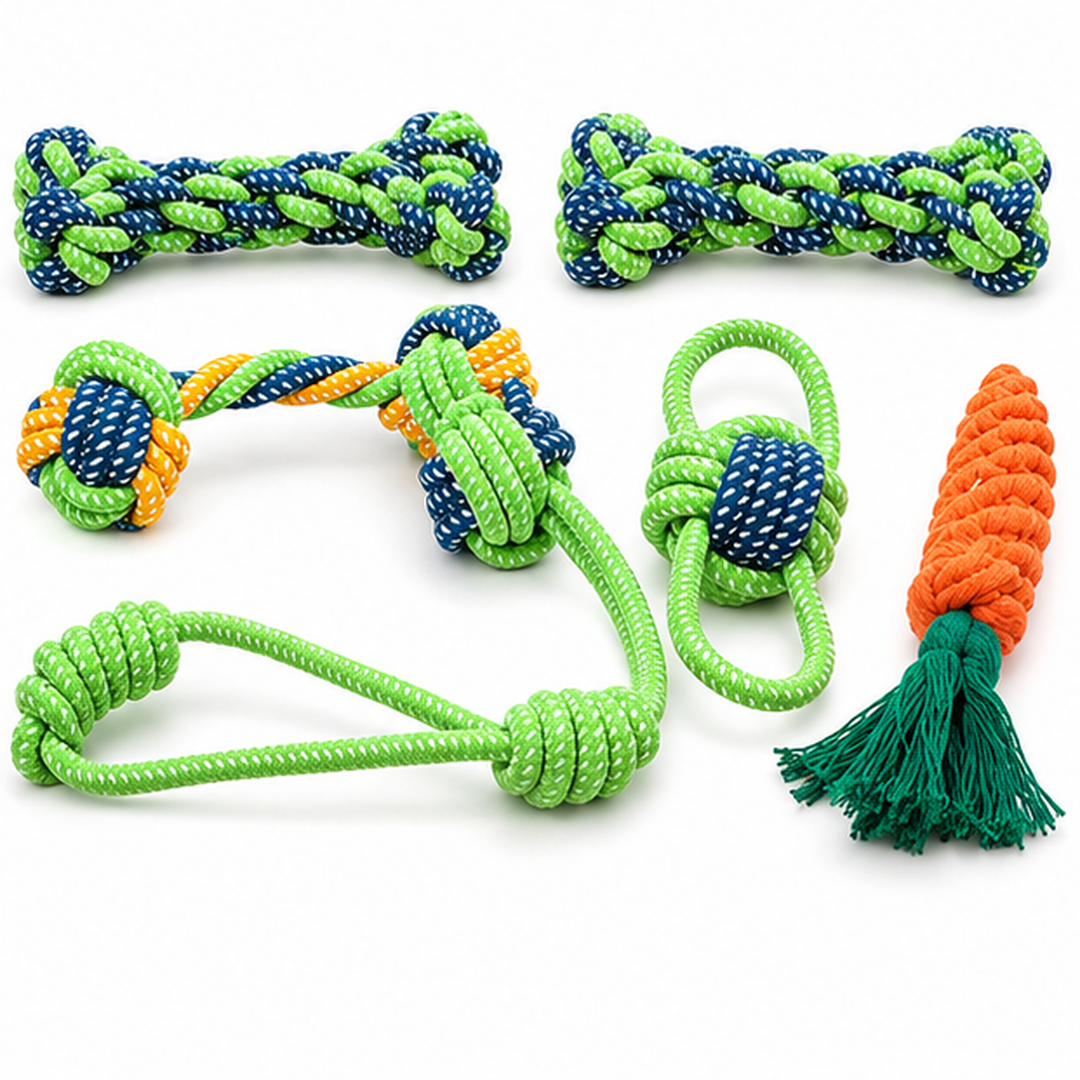 KnotPlay Rope Toy Set on white background
